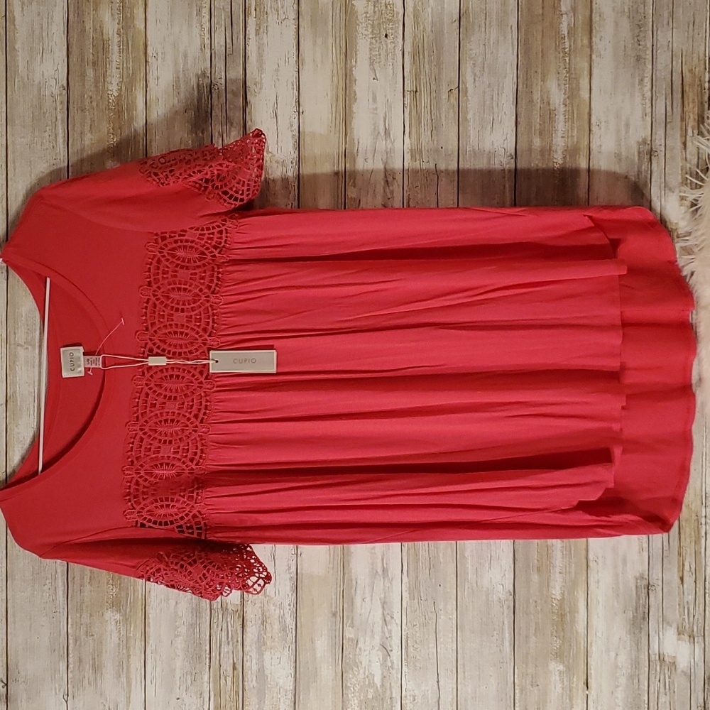 NWT Cupio Coral Pink Tee sz L